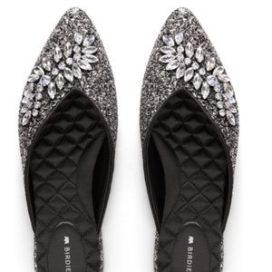 NEW Birdies - The Swan - Jeweled Gunmetal Sparkle - Size 6